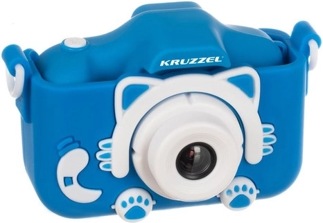 KRUZZEL Kids Digital Camera with Full HD, Selfie and Games – Blue