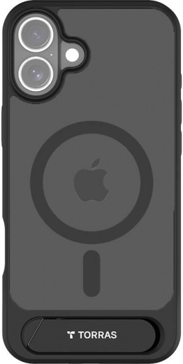 Magnetické pouzdro TORRAS se stojánkem pro iPhone 16 Plus – černé