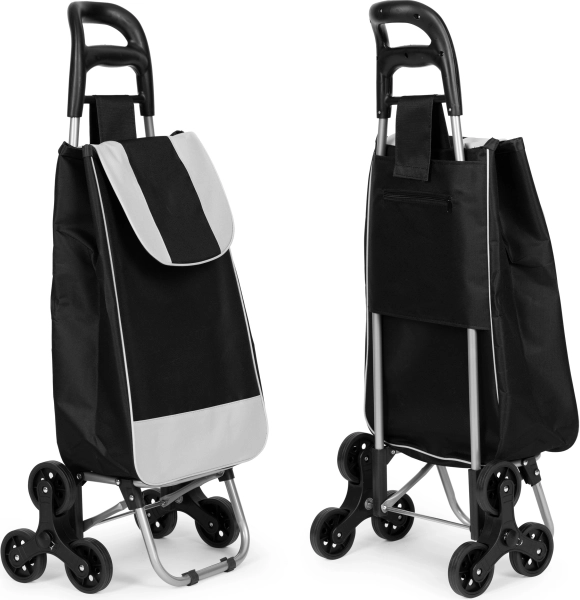 Shopping Cart ModernHome, Black, 25l Bag, 6 Wheels, Metal Frame