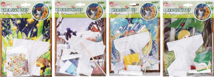 Creative set with stand – mix of designs 17.5 × 26 cm