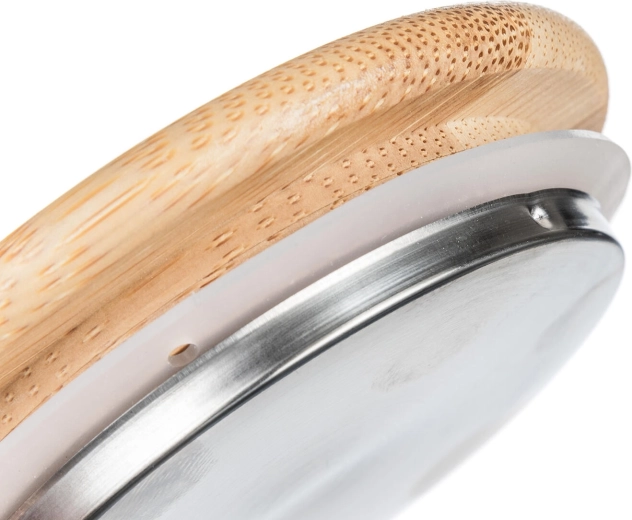 Coperchio in bambù naturale con guarnizione in silicone