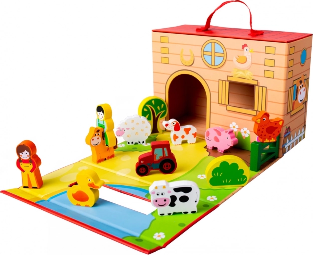 BINO travel suitcase with animals – farm