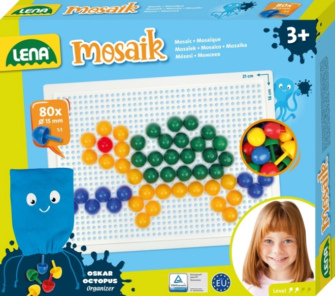 Lena peg mosaic for children – 80 pcs