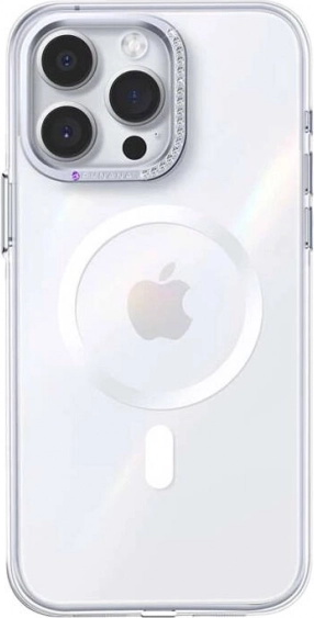 Joyroom Magsafe Glacier custodia per iPhone 15 Pro Max trasparente