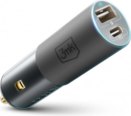 3mk Hyper Car Charger 100W fast car adapter with USB‑C and USB‑A