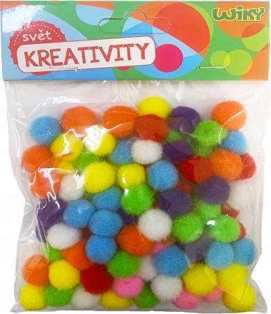 Colorful Pom Poms 15 mm - Pack of 100 pcs