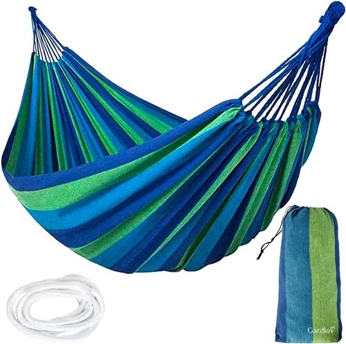 Amaca da giardino doppia senza barre 240 × 150 cm, portata 150 kg
