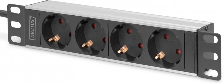 Aluminum Power Strip for 10" RACK Cabinets DIGITUS