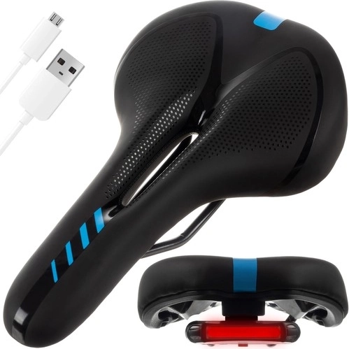Sella stretta da ciclismo con ventilazione e luce posteriore