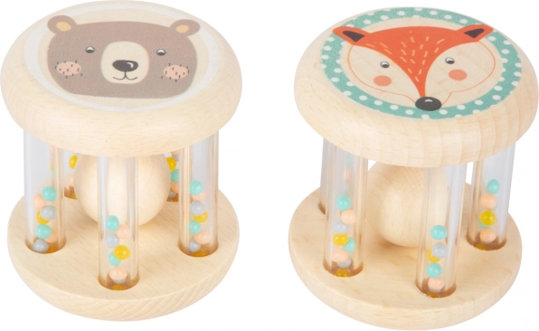 small foot sonagli in legno pastello con palline – set da 2 pz