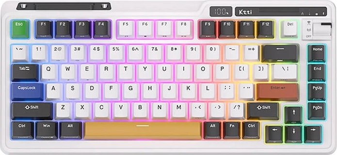 Tastiera meccanica wireless ROYAL KLUDGE K75 RGB Eternity Switch (bianco e nero)