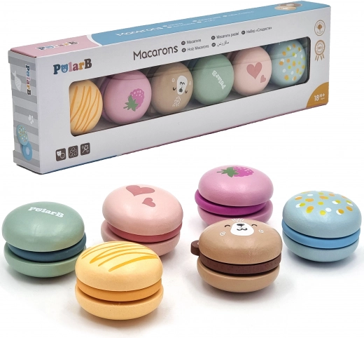 PolarB Viga Wooden Macarons – Play Bakery Set