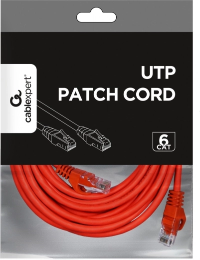 Cat. 6 UTP Network Patch Cable, 5 m, Red