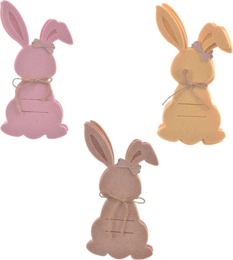 Portaposate in feltro con coniglietto (4 pz)