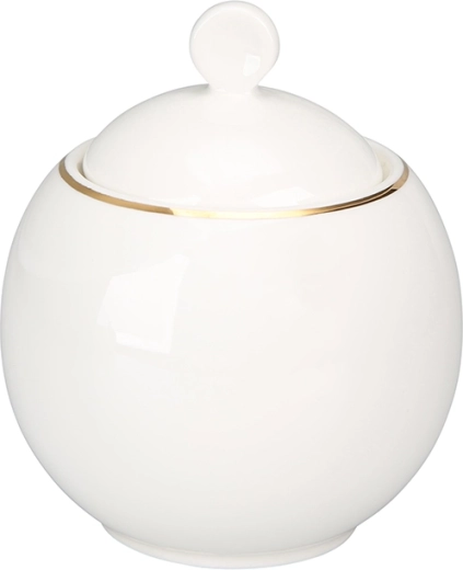 Bella gylden linje porcelænssukkerskål 380 ml