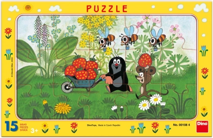 Dino papírové puzzle Krtek na výletě 15 dílků