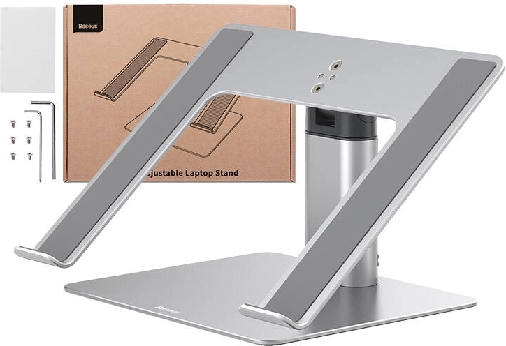 Supporto regolabile in alluminio per notebook BASEUS 11–17,3" – argento