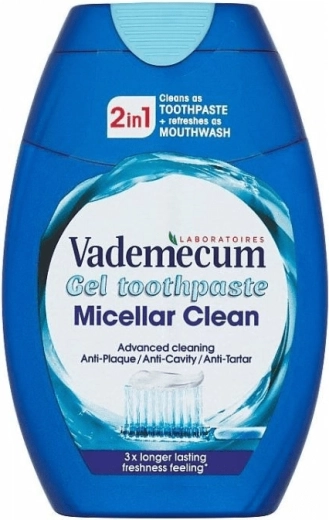 Vademecum 2in1 Micellar Clean gel toothpaste 75 ml