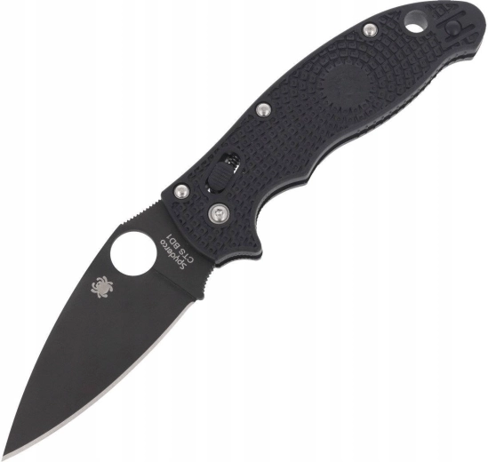Zakmes Spyderco Manix 2 Lightweight Black, zwarte DLC-afwerking, FRN-handgreep 8,6 cm