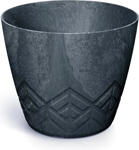 Flower pot with concrete effect, anthracite, diameter 19.8 cm