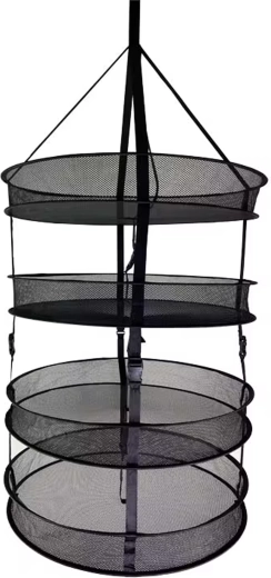 Hanging Mesh Dryer for Mushrooms, Herbs and Fruit, 4 Tiers, 60 cm