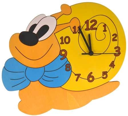 Children's Wooden Clock Snail