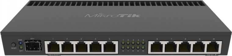 Routeur MikroTik haute performance avec 10 ports gigabit et SFP+