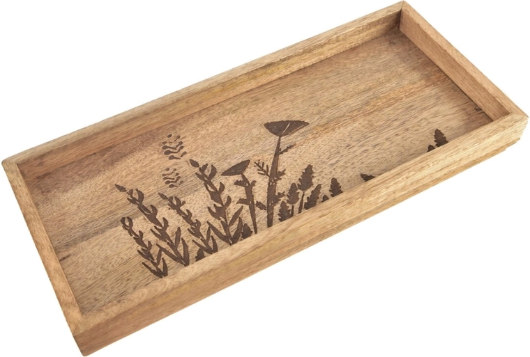 Plateau en bois de manguier Louka 36 × 16 cm