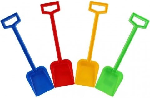 Pelle en plastique pour enfants 44 cm – assortiment de couleurs