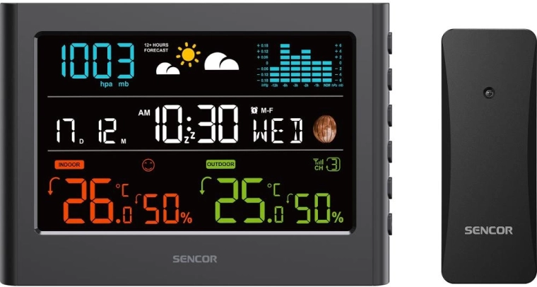 Sencor-vejrstation med trådløs sensor