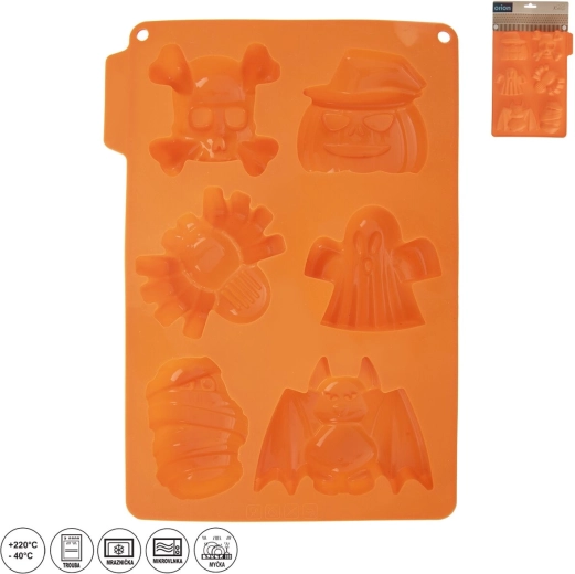 Moule en silicone Halloween mix 6 orange