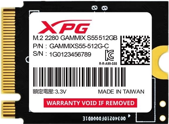 Disque SSD XPG GAMMIX S55 512 Go M.2 2230 PCIe 4.0 x4