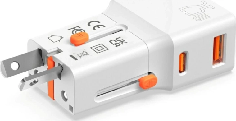 Ricarica rapida 25 W con USB‑C PD e USB‑A QC