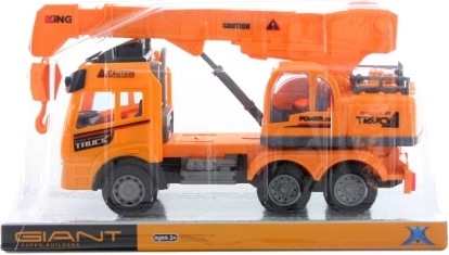 Plastic friction-powered crane truck