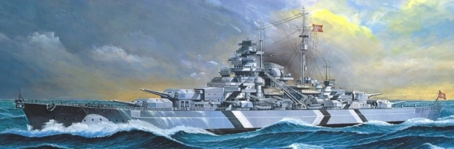 Plastic model of the battleship Tirpitz 1:800