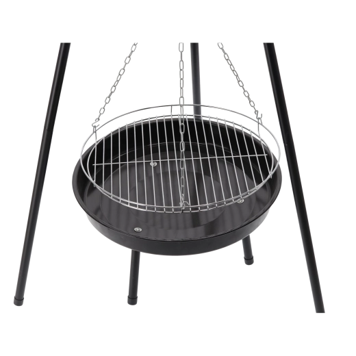 Stable tripod and spacious fire bowl