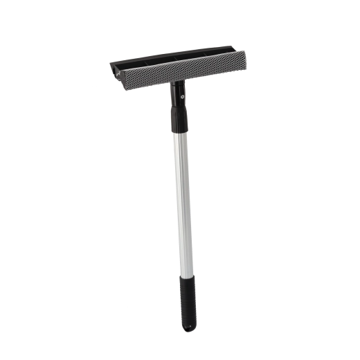 Dual head: mesh sponge + rubber squeegee