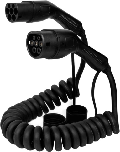 Spiral Charging Cable for Electric Vehicles Type 2 - 5M