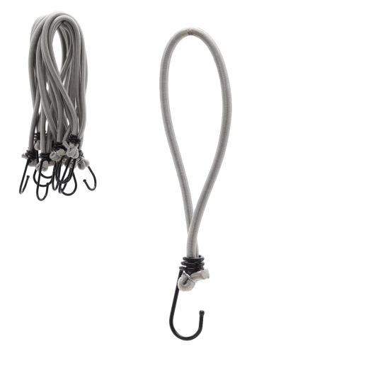 Satz elastischer Spanngummis mit Haken 25 cm, Durchmesser 6 mm (25 Stk.)