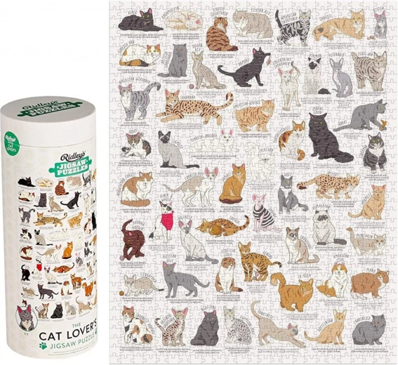 Puzzle per amanti dei gatti 1000 pezzi di Ridley's Games