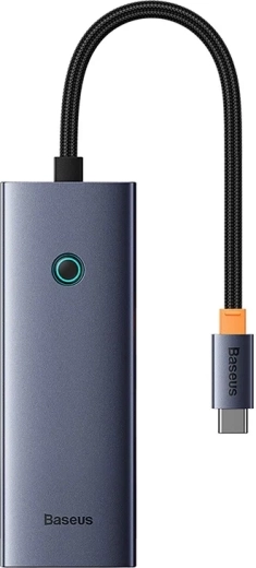 Hub USB-C Baseus UltraJoy 5 in 1 (HDMI 4K@30 Hz, 3× USB 3.0, USB-C PD) grigio