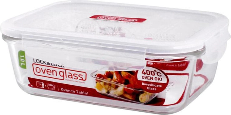 Glass baking dish with lid Lock 1 L made of borosilicate glass