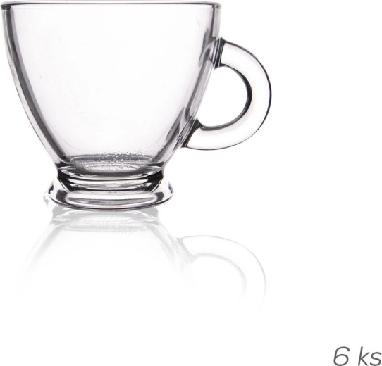 Mug en verre Roma 95 ml transparent – 6 pièces