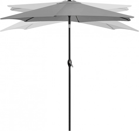 Foldable Garden Balcony Umbrella 210 cm Gray