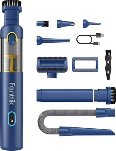 Fanttik V8 Apex cordless portable car vacuum cleaner, blue