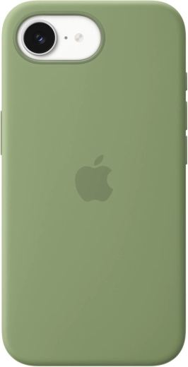 Siliconen hoesje met MagSafe voor iPhone 17e – licht mosgroen