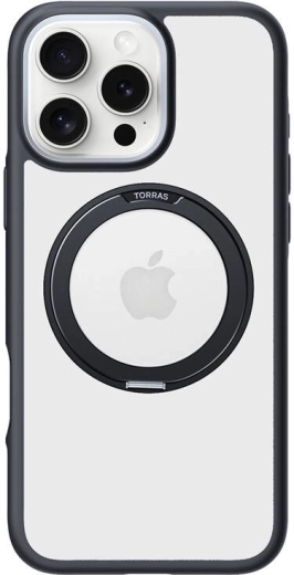 Ovitka z magnetnim stojalom TORRAS Ostand R Fusion za iPhone 16 Pro Max – črna