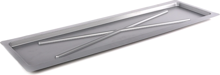 Bac d’égouttage argenté Metpol, large 75 × 24,7 cm pour égouttoir de cuisine 80 cm