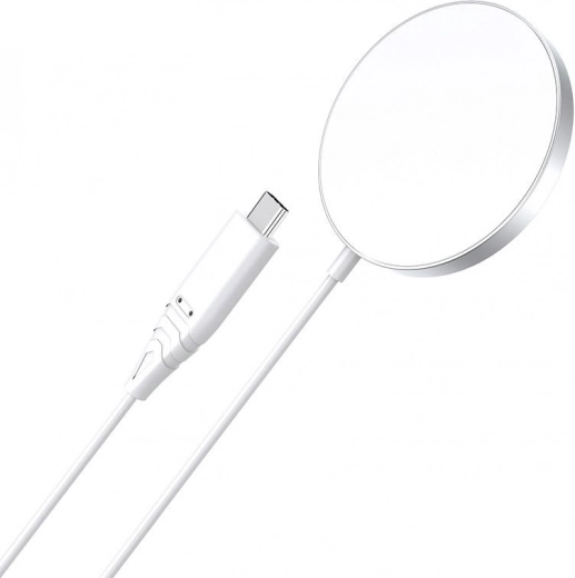 Magnetická bezdrátová nabíječka Choetech 15W bílá