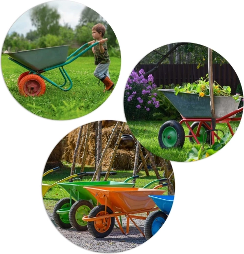 Utilisation universelle pour brouettes et chariots de jardin